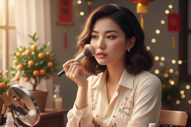 Cách trang điểm đẹp không bị lem khi đi du Xuân